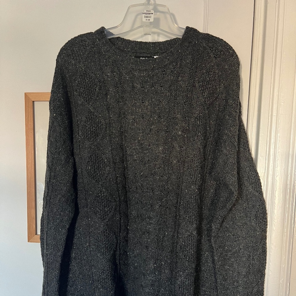 Urban Outfitters BDG Women's Cable Knit Sweater - Heathered Black - Size S